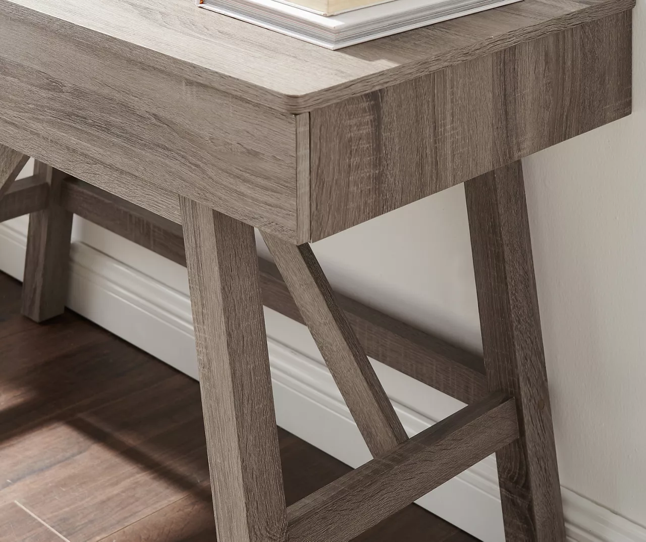 Margo Gray 2-Drawer Wood Desk - Image 3