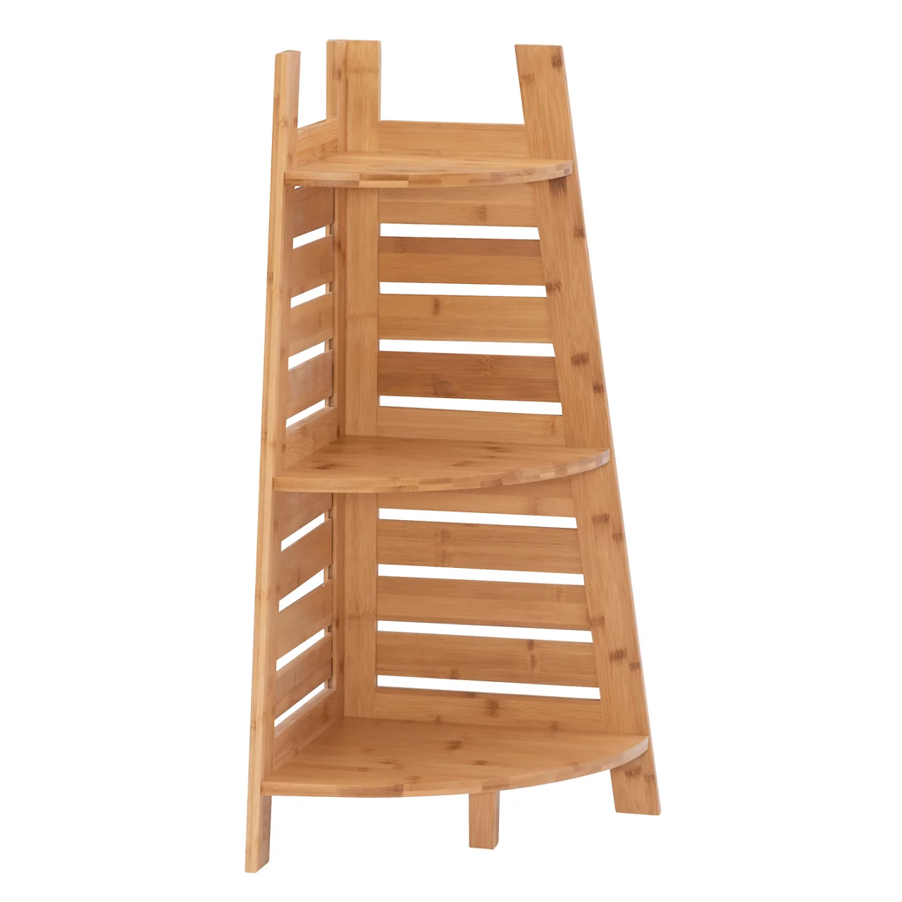 Pierce Bamboo 3-Tier Corner Shelf - Image 7
