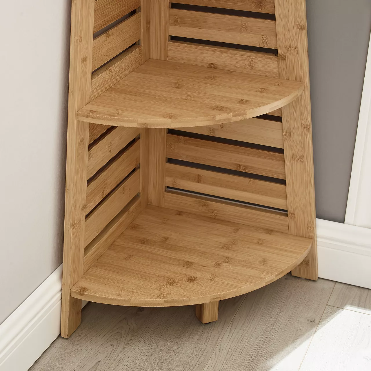 Pierce Bamboo 3-Tier Corner Shelf - Image 10