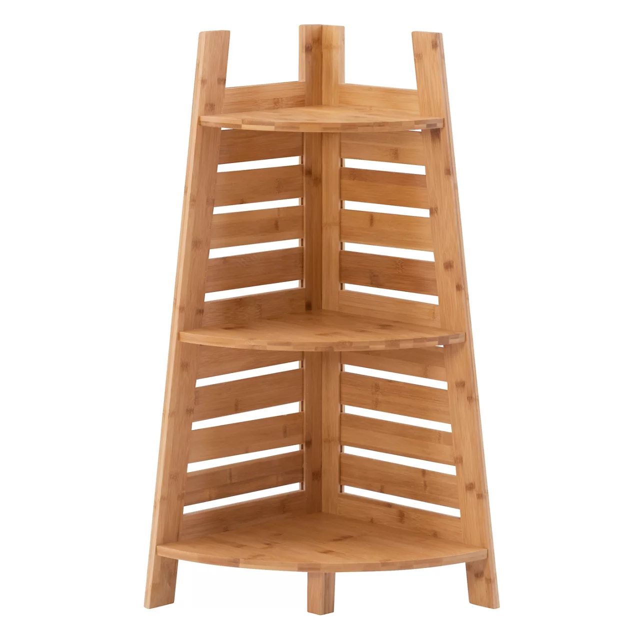 Pierce Bamboo 3-Tier Corner Shelf - Image 11