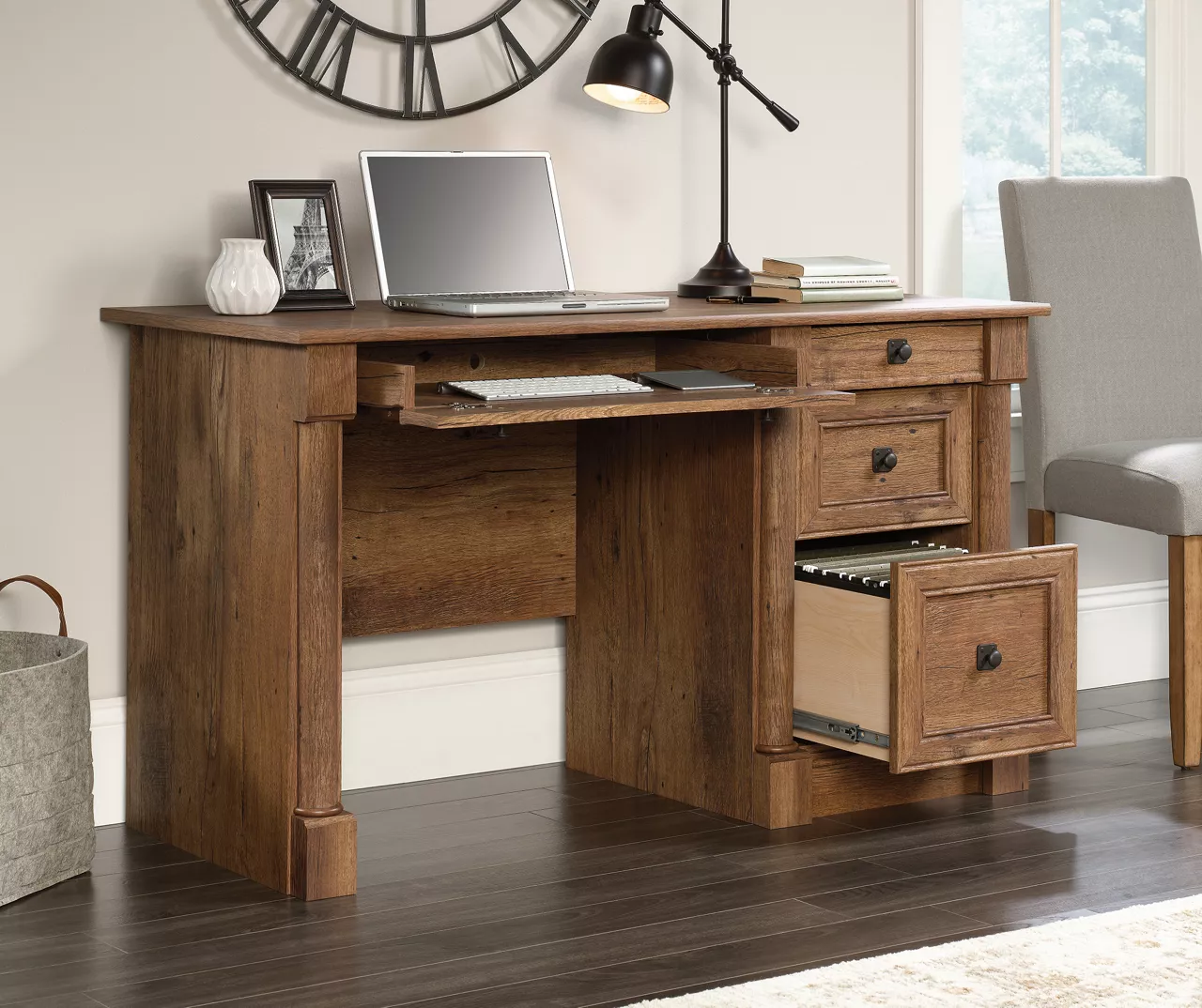 Vintage Oak Computer Desk - Image 2