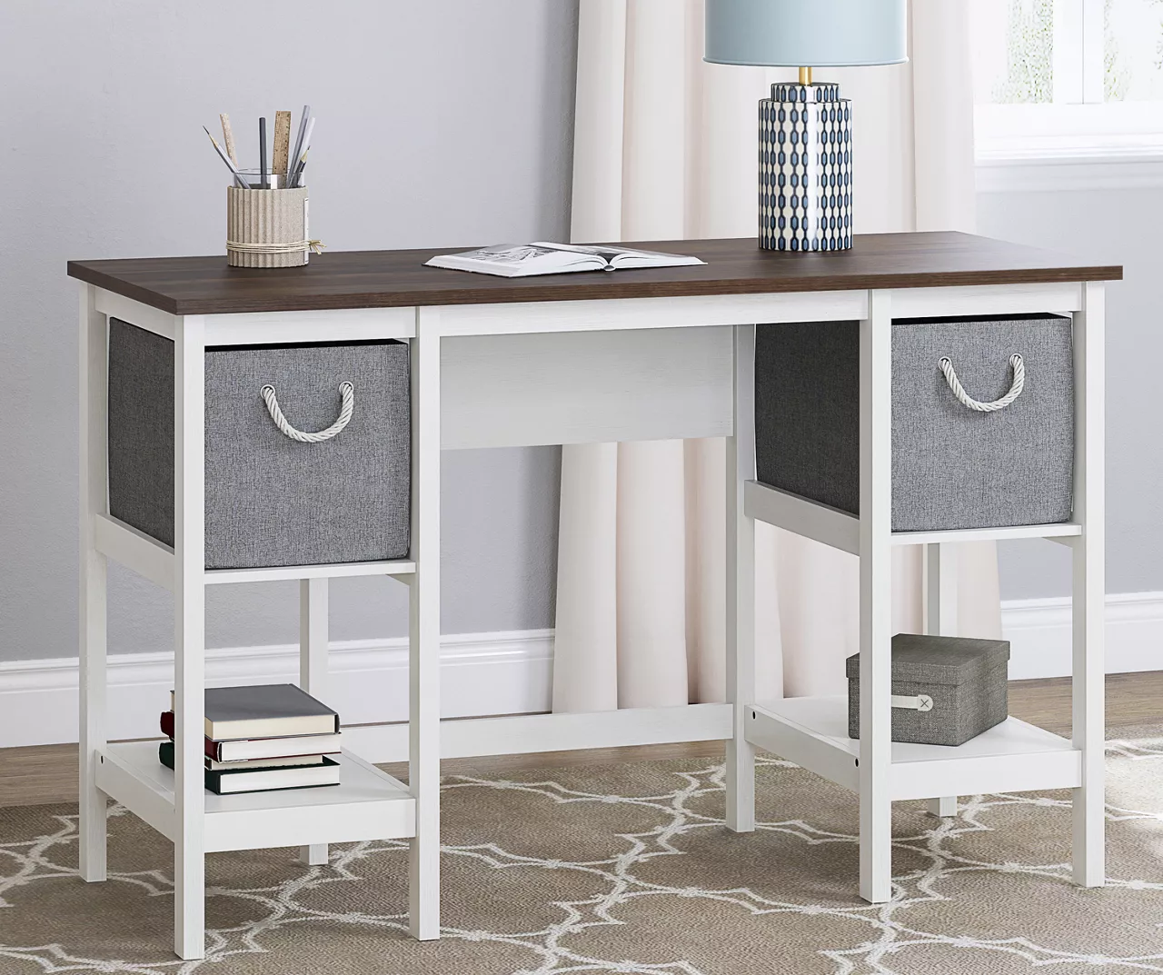 Desk With Fabric Drawers - Image 2