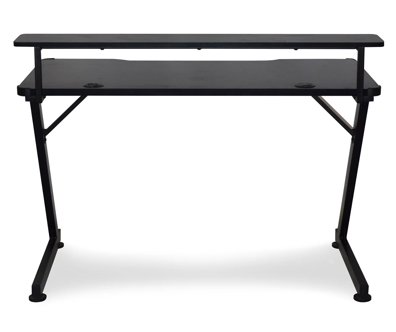 Black LED Gaming Desk With Riser - Image 4