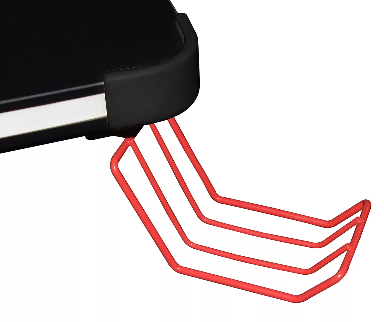 Black LED Gaming Desk With Riser - Image 7