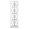 White Square 4-Shelf Corner Bookcase