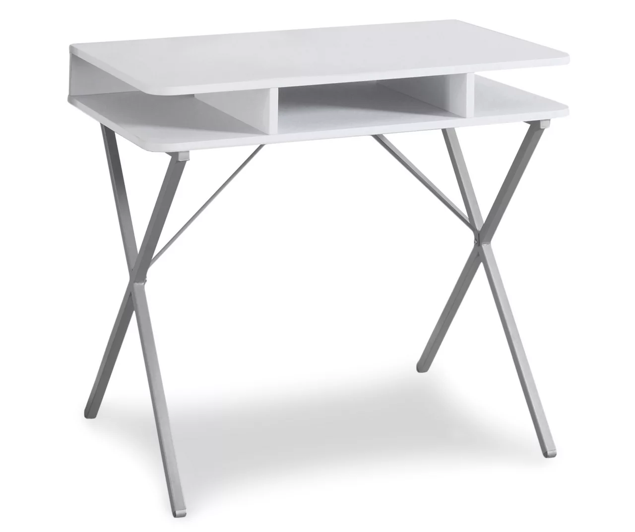Silver & White Writing Desk
