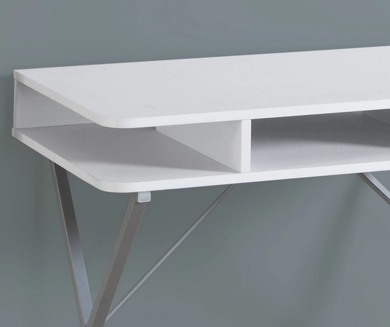 Silver & White Writing Desk - Image 4