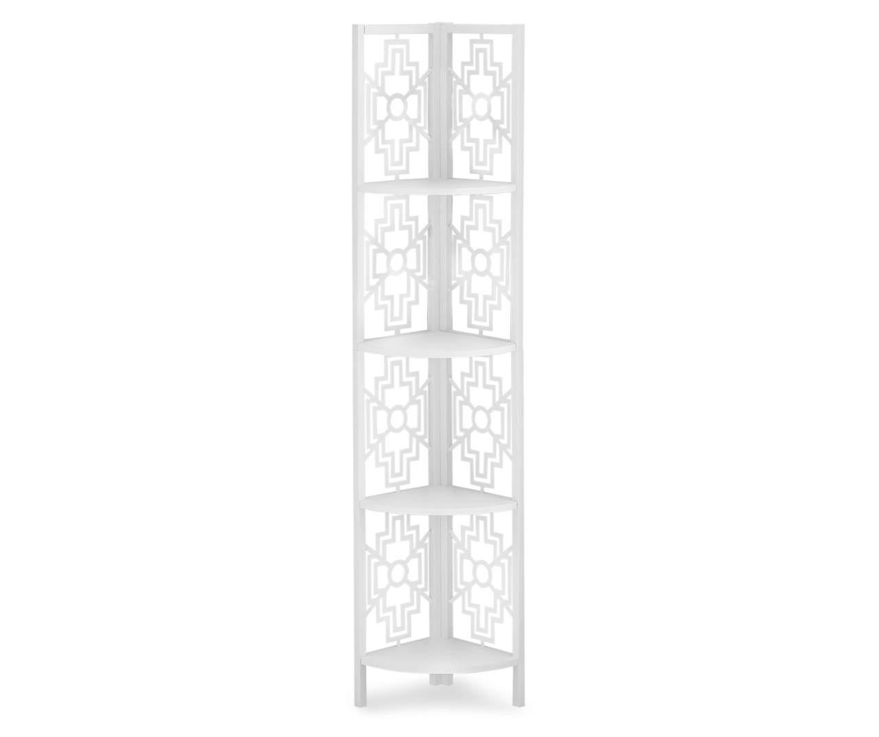Monarch Geometric 4-Shelf Corner Bookcase - Image 4