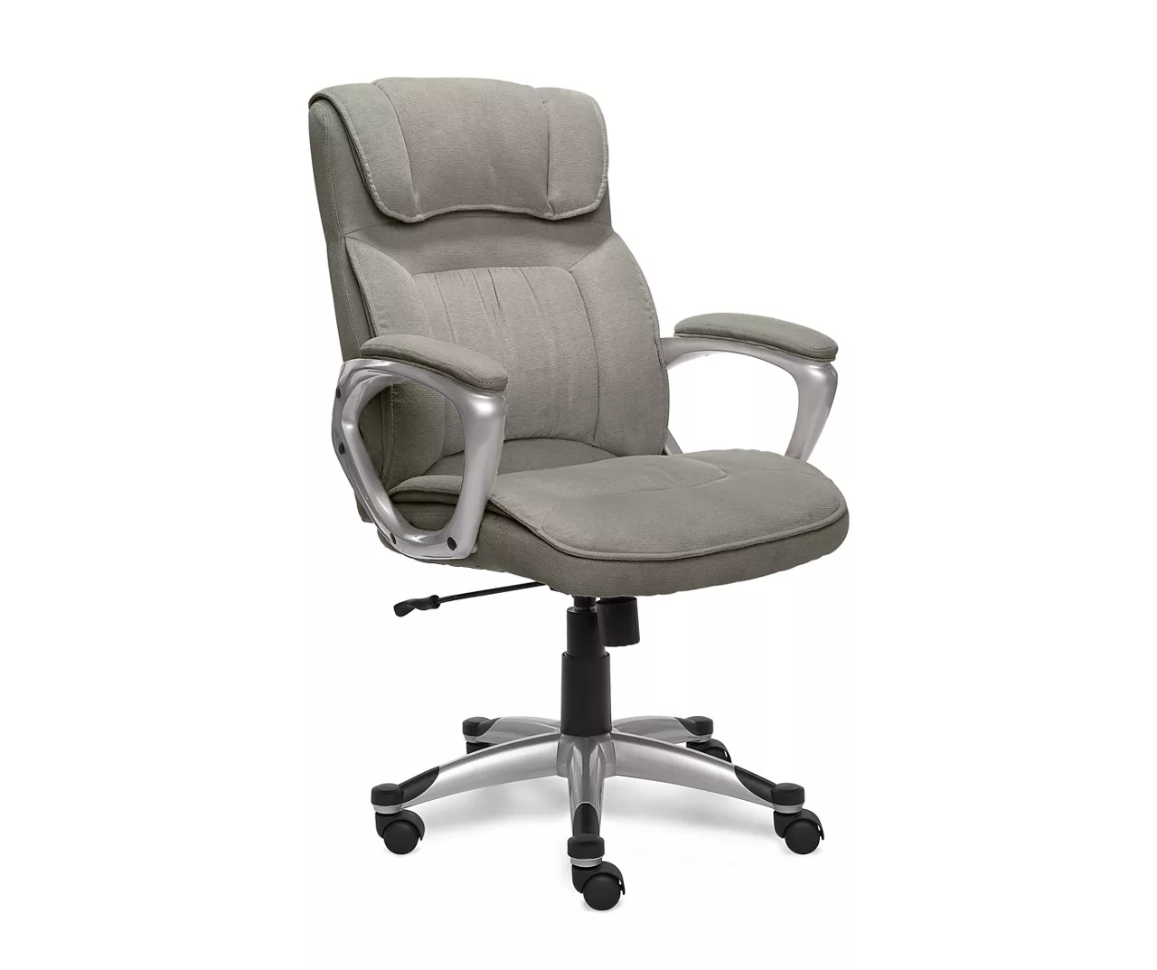 Glacial Gray Linen Executive Office Chair - Image 2