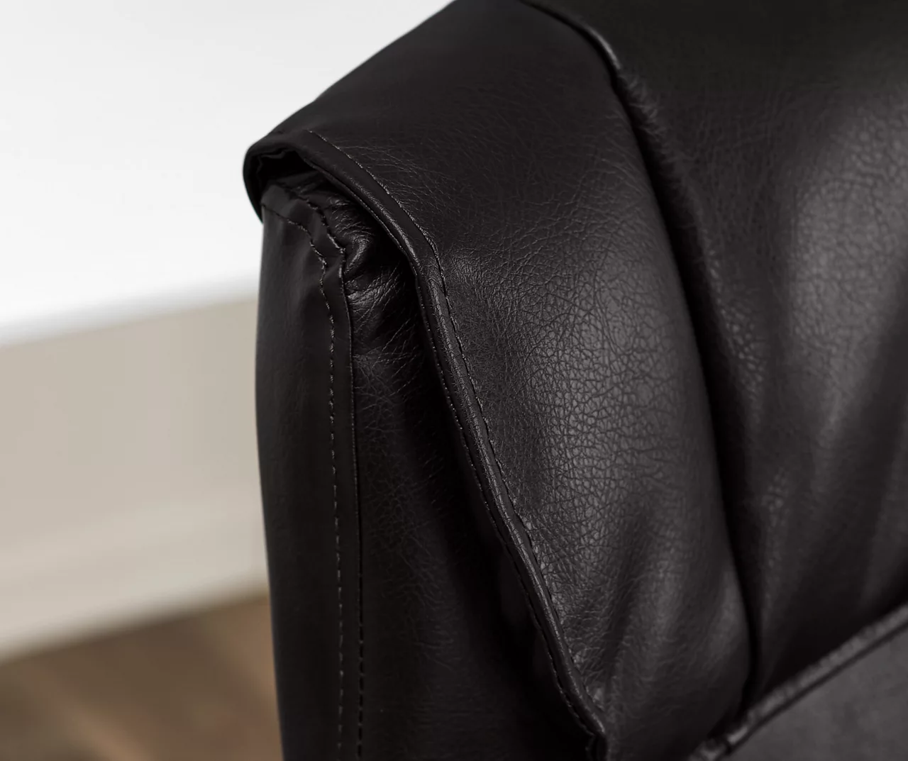 Hannah Black Bonded Leather Office Chair - Image 4