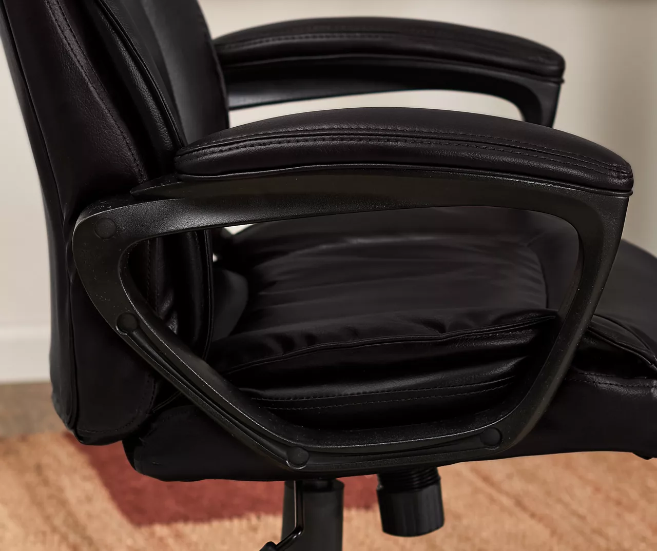 Hannah Black Bonded Leather Office Chair - Image 5