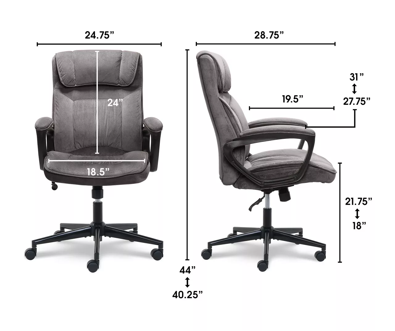 Gray & Black Executive Office Chair - Image 12