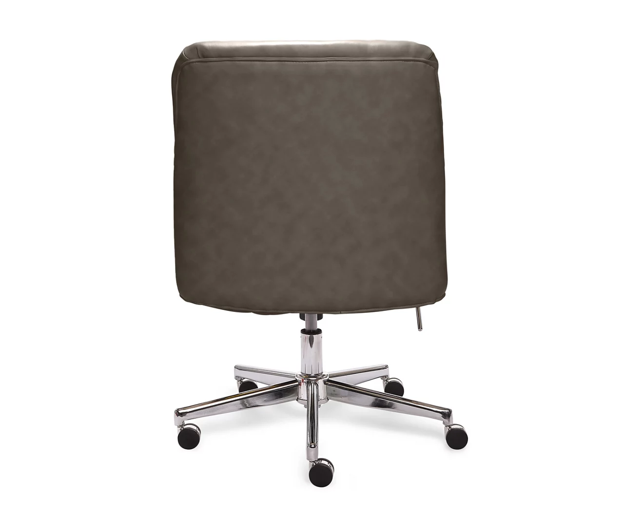 Leighton Gray Memory Foam Bonded Leather Office Chair - Image 5