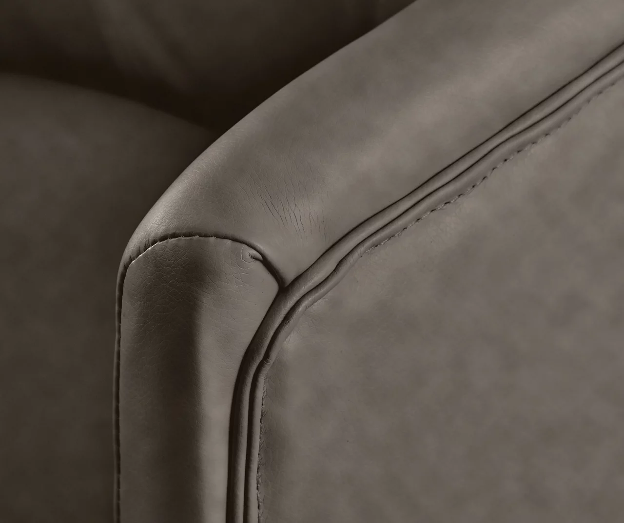 Leighton Gray Memory Foam Bonded Leather Office Chair - Image 7