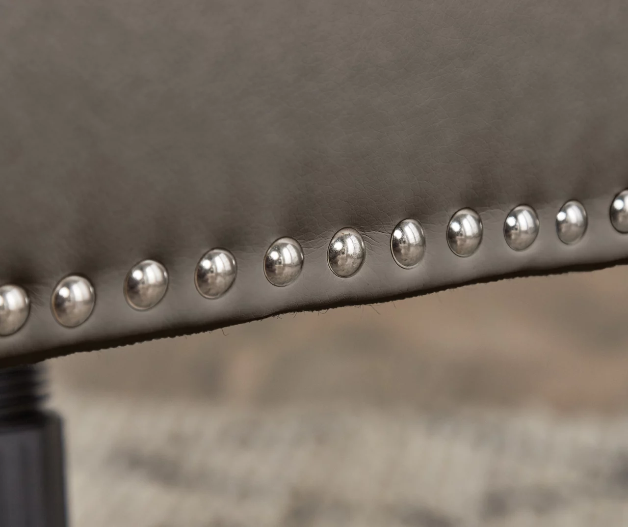 Leighton Gray Memory Foam Bonded Leather Office Chair - Image 9