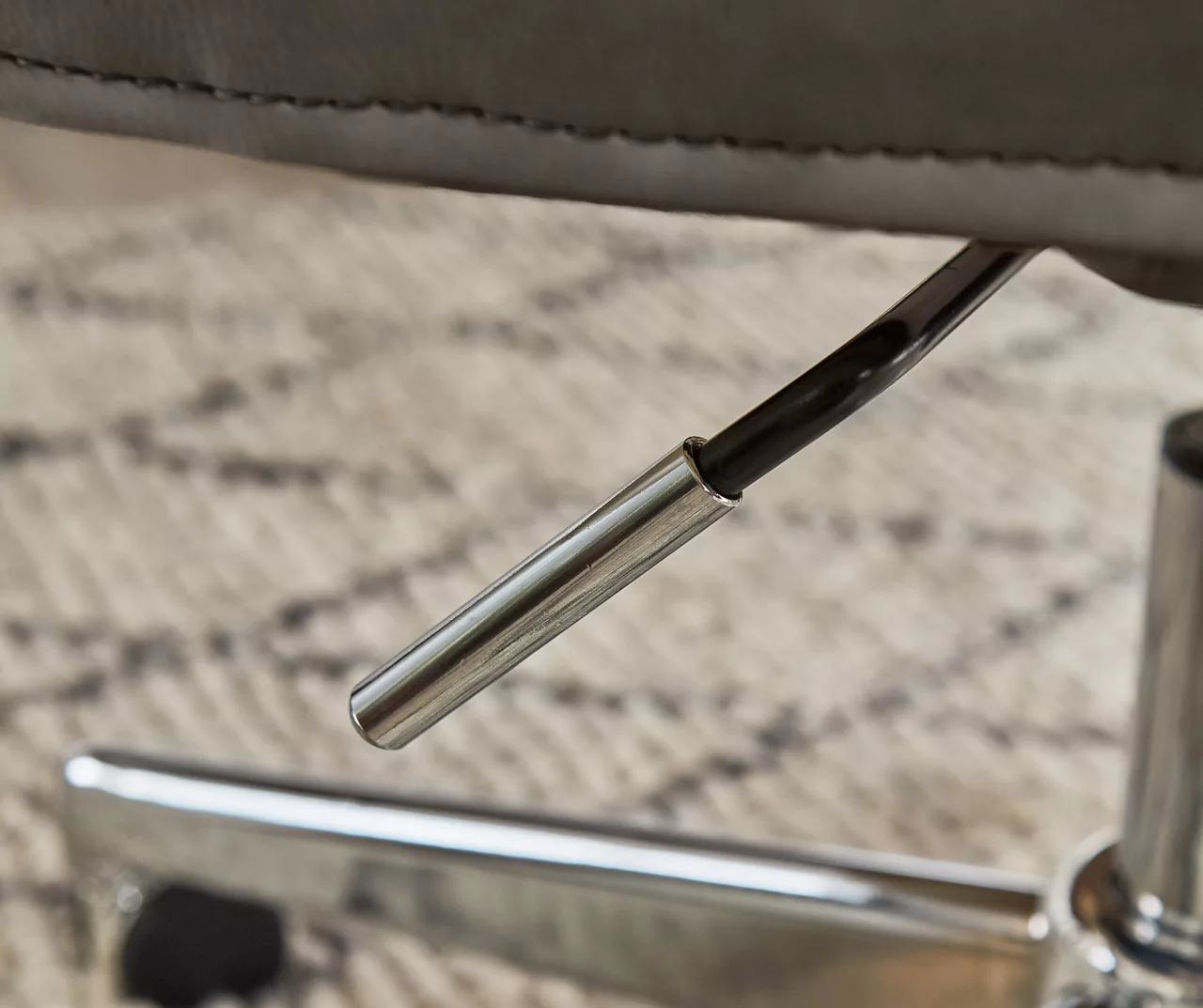 Leighton Gray Memory Foam Bonded Leather Office Chair - Image 10