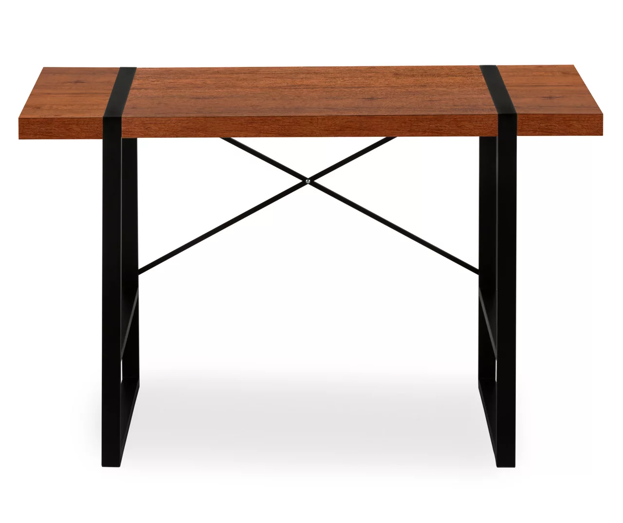 Cherry Wood Look Thick Panel Computer Desk - Image 4