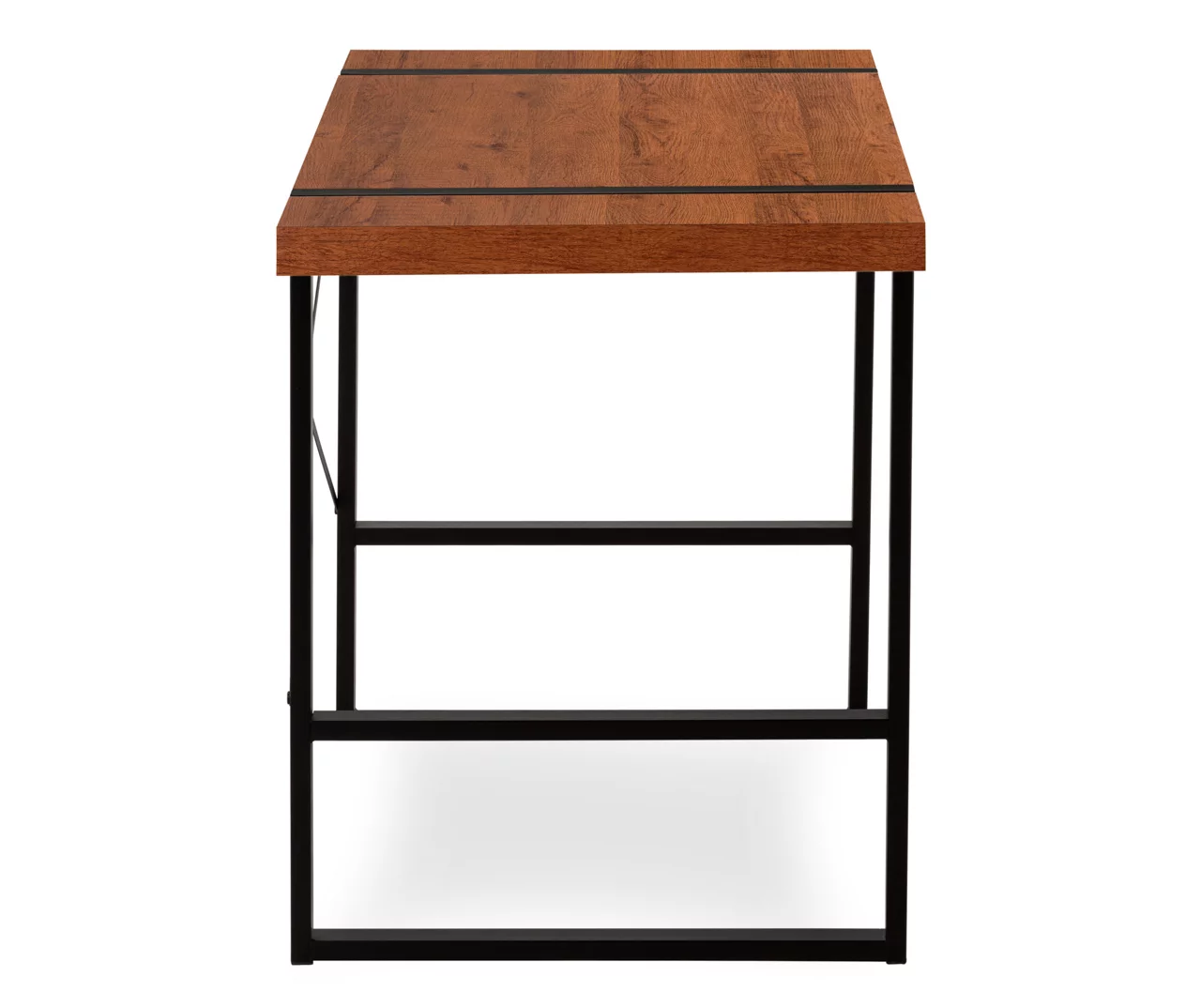 Cherry Wood Look Thick Panel Computer Desk - Image 6