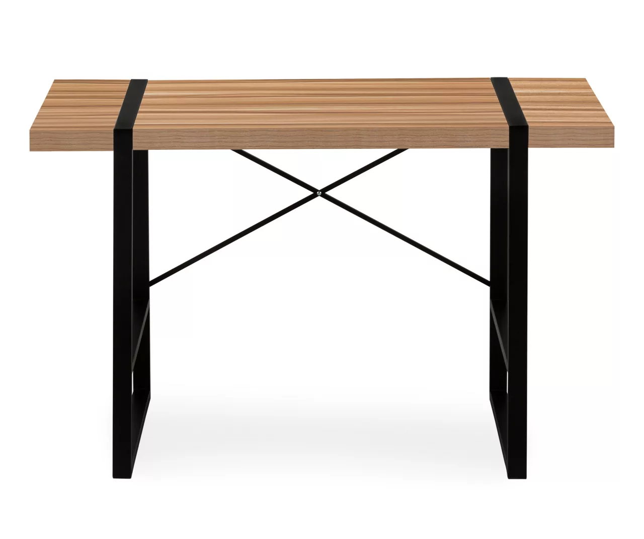 Brown Wood Look Thick Panel Computer Desk - Image 4