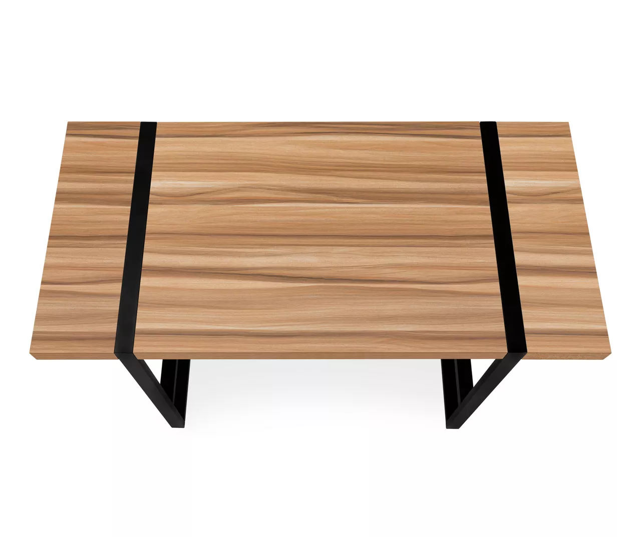 Brown Wood Look Thick Panel Computer Desk - Image 5