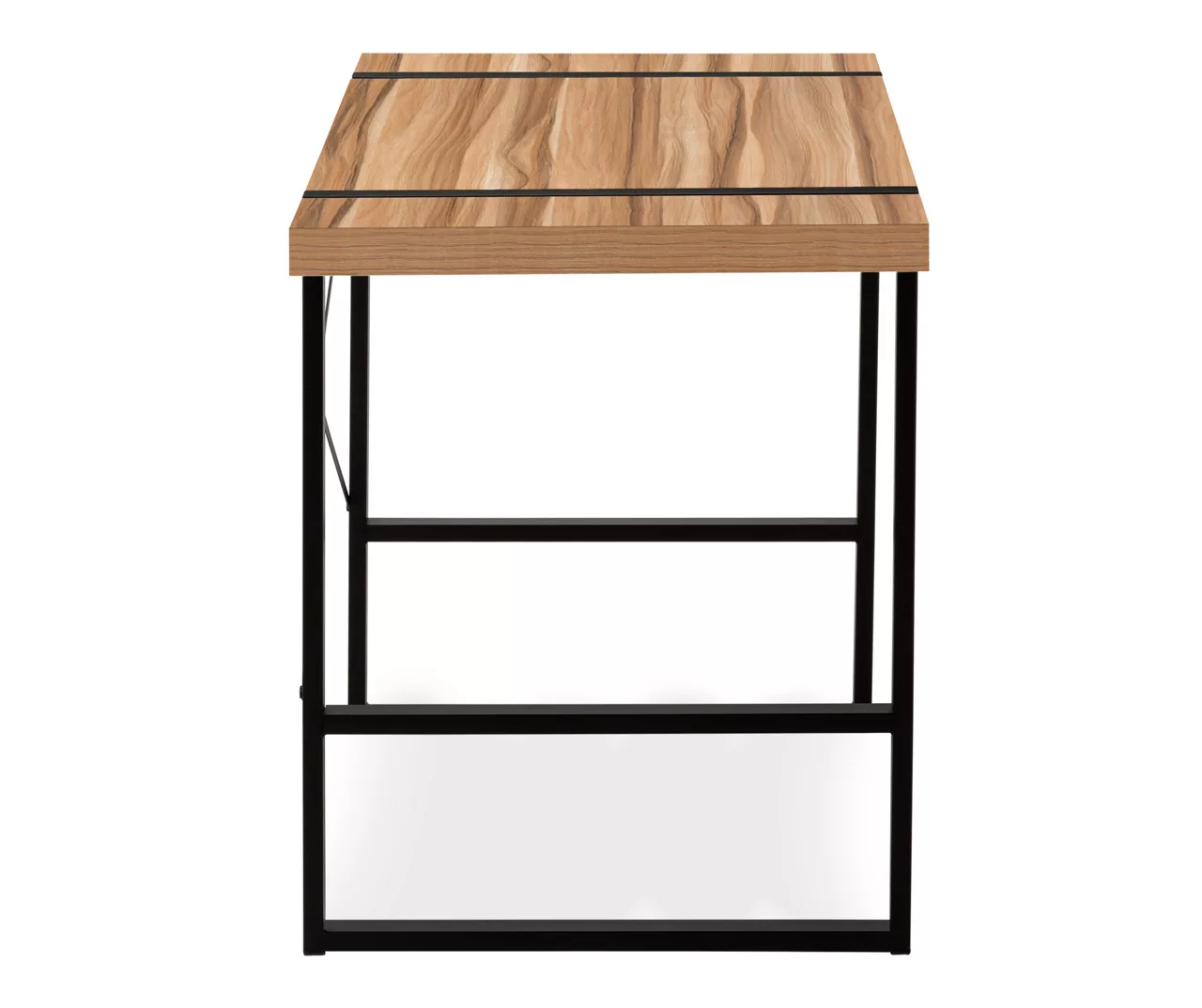 Brown Wood Look Thick Panel Computer Desk - Image 6