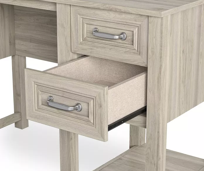 Sierra Ridge Levi Light Walnut Pedestal Desk - Image 6