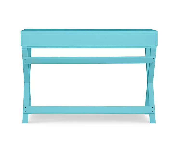 Cami Blue X-Base Campaign Style Writing Desk - Image 4