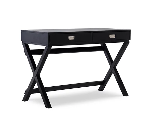 Cami Black X-Base Campaign Style Writing Desk