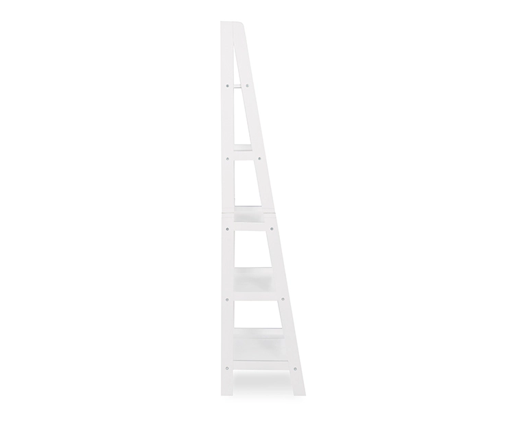 Boston White Wood 5-Shelf Ladder Bookcase - Image 5