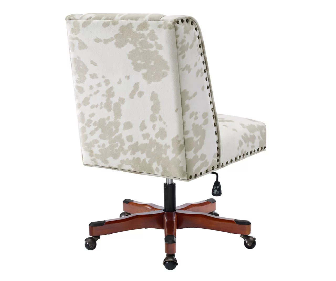 Austin Brown Linen Cow Print Office Chair - Image 8