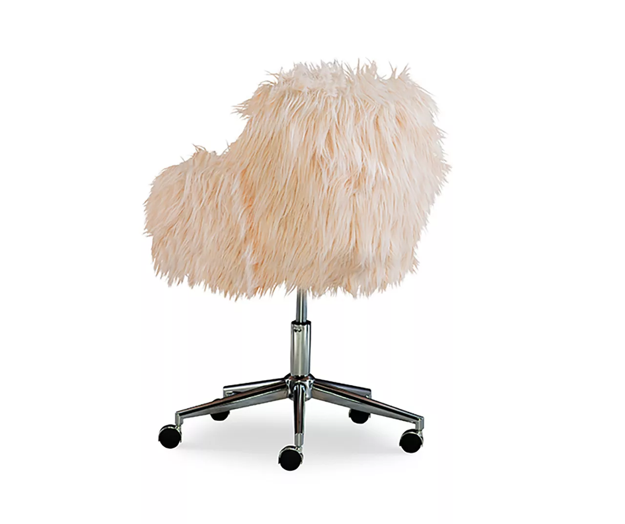 Coralie Faux Fur Cushioned Swivel Office Chair - Image 9