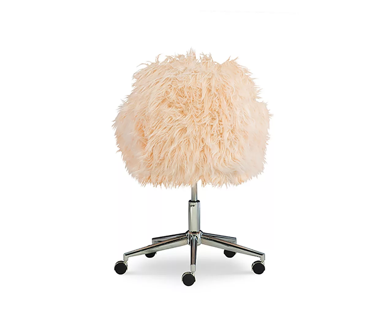 Coralie Faux Fur Cushioned Swivel Office Chair - Image 10