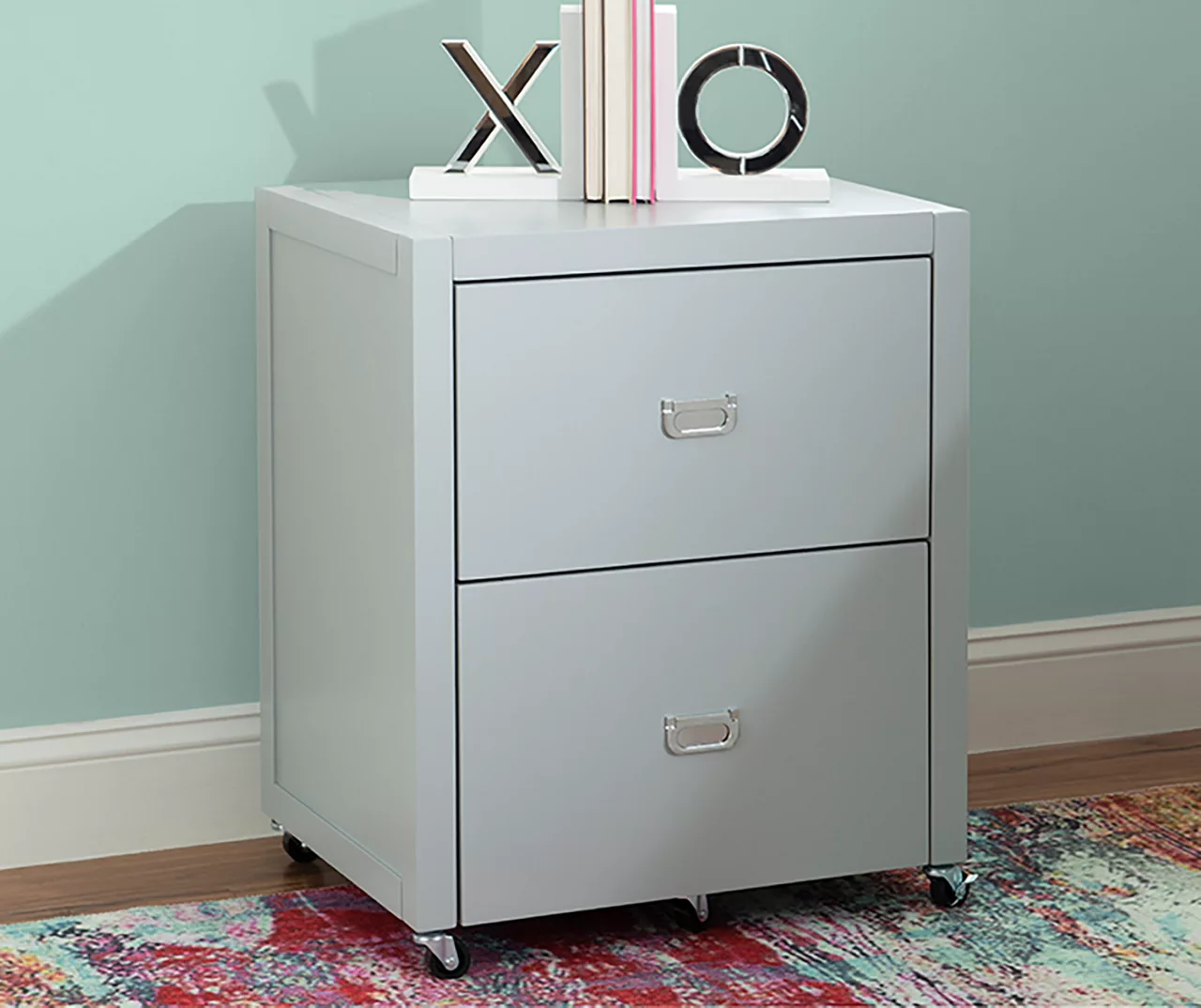 Kari Gray 2-Drawer Rolling Filing Cabinet - Image 2