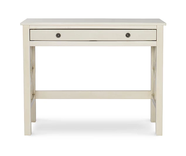 Brynn Antique White Geometric Writing Desk - Image 3