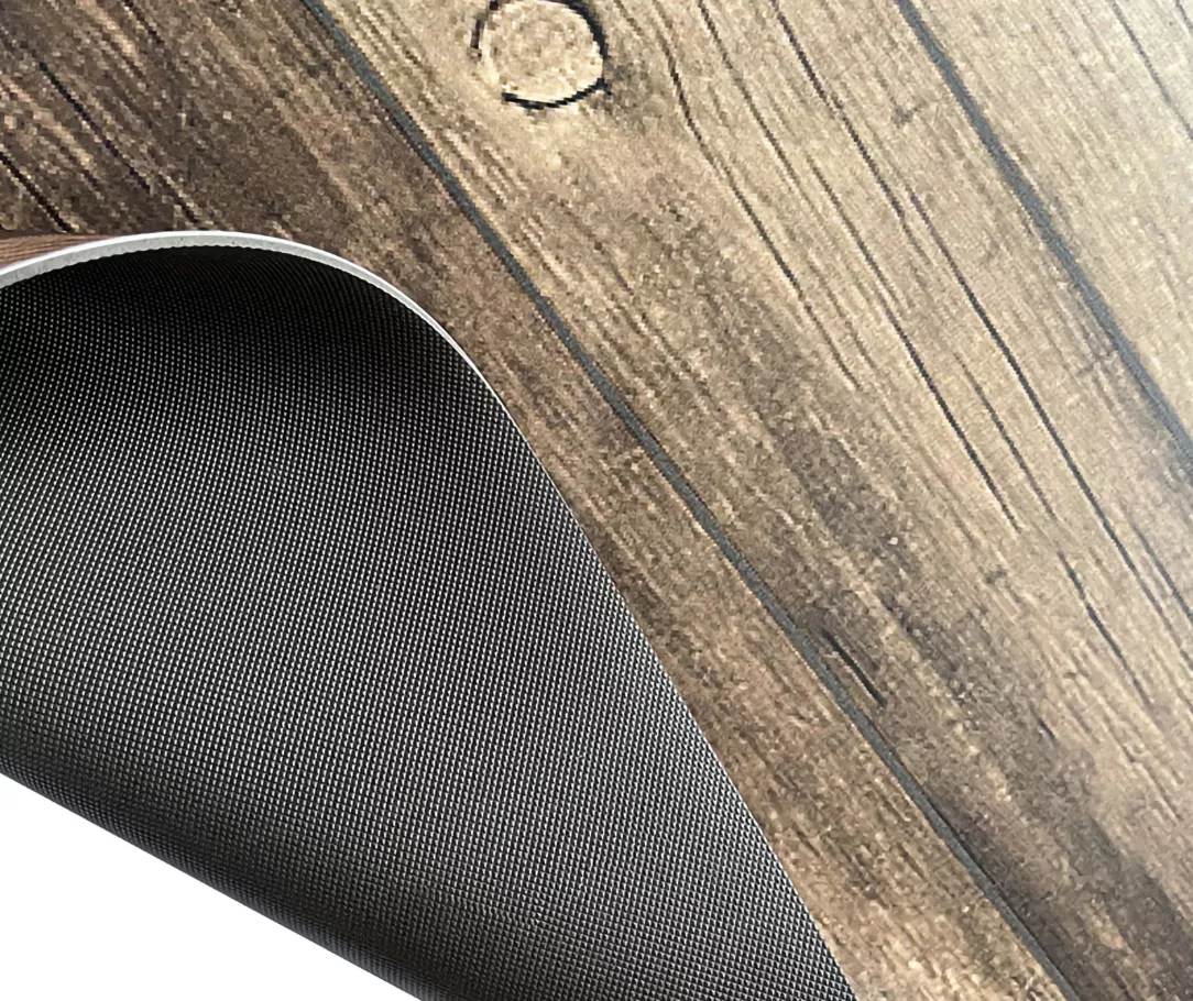 Brown Chevron Wood Print PVC Desk Mat, (34" X 47") - Image 3