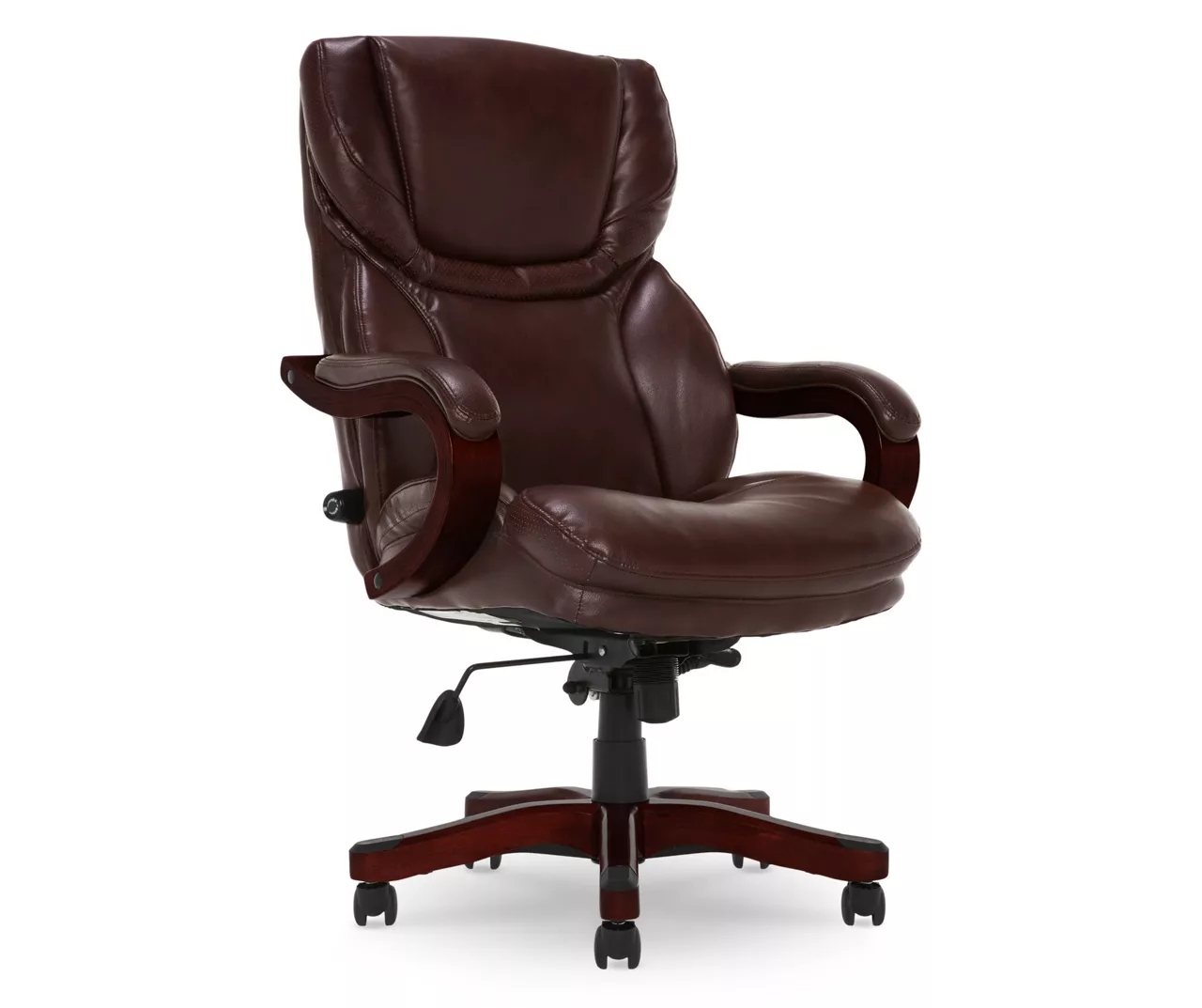Conway Brown Big & Tall Bonded Leather Office Chair - Image 2