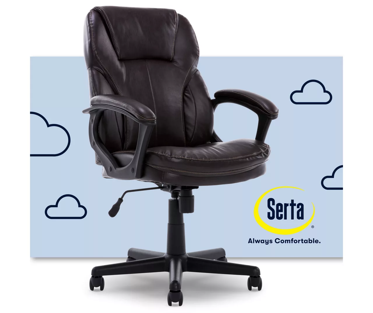 Mitchell Roasted Chestnut Vegan Leather Office Chair - Image 14