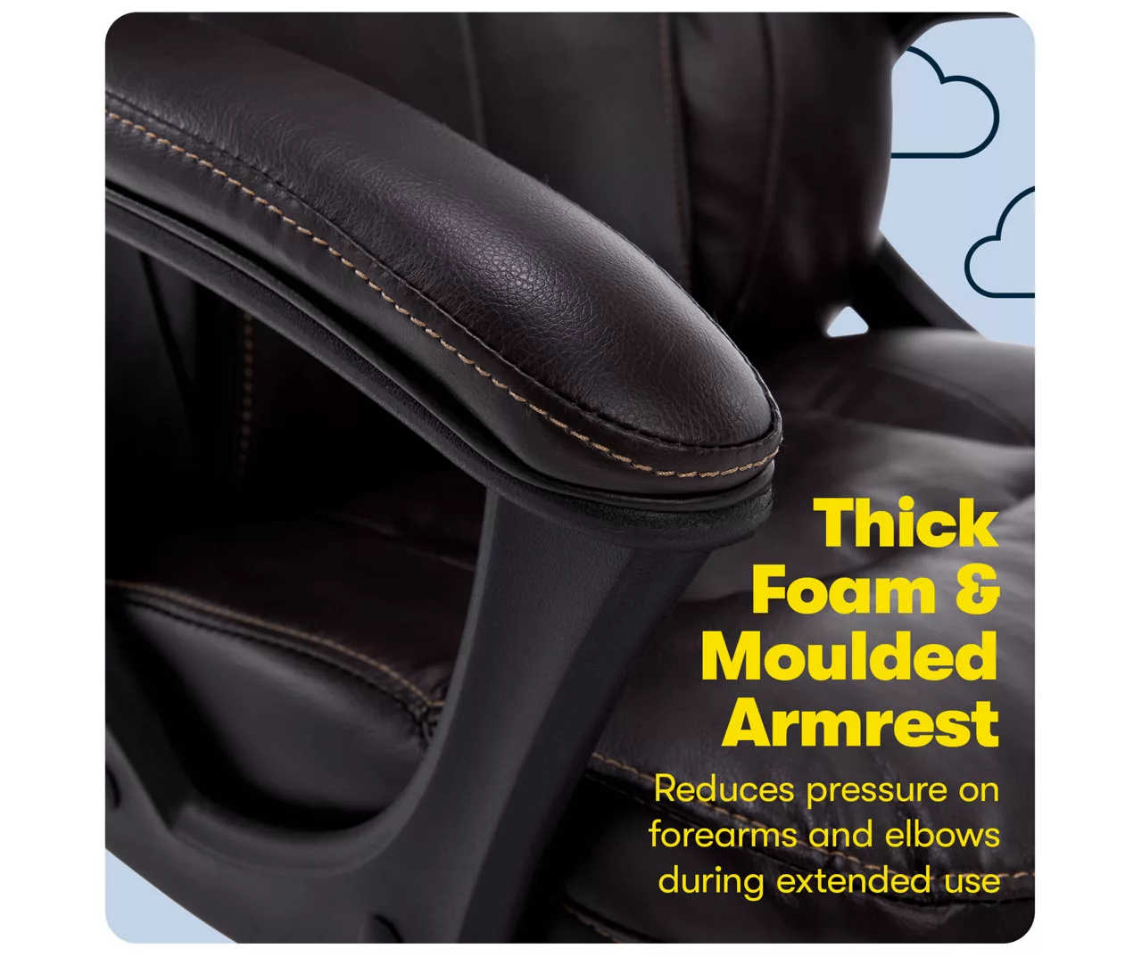 Mitchell Roasted Chestnut Vegan Leather Office Chair - Image 10