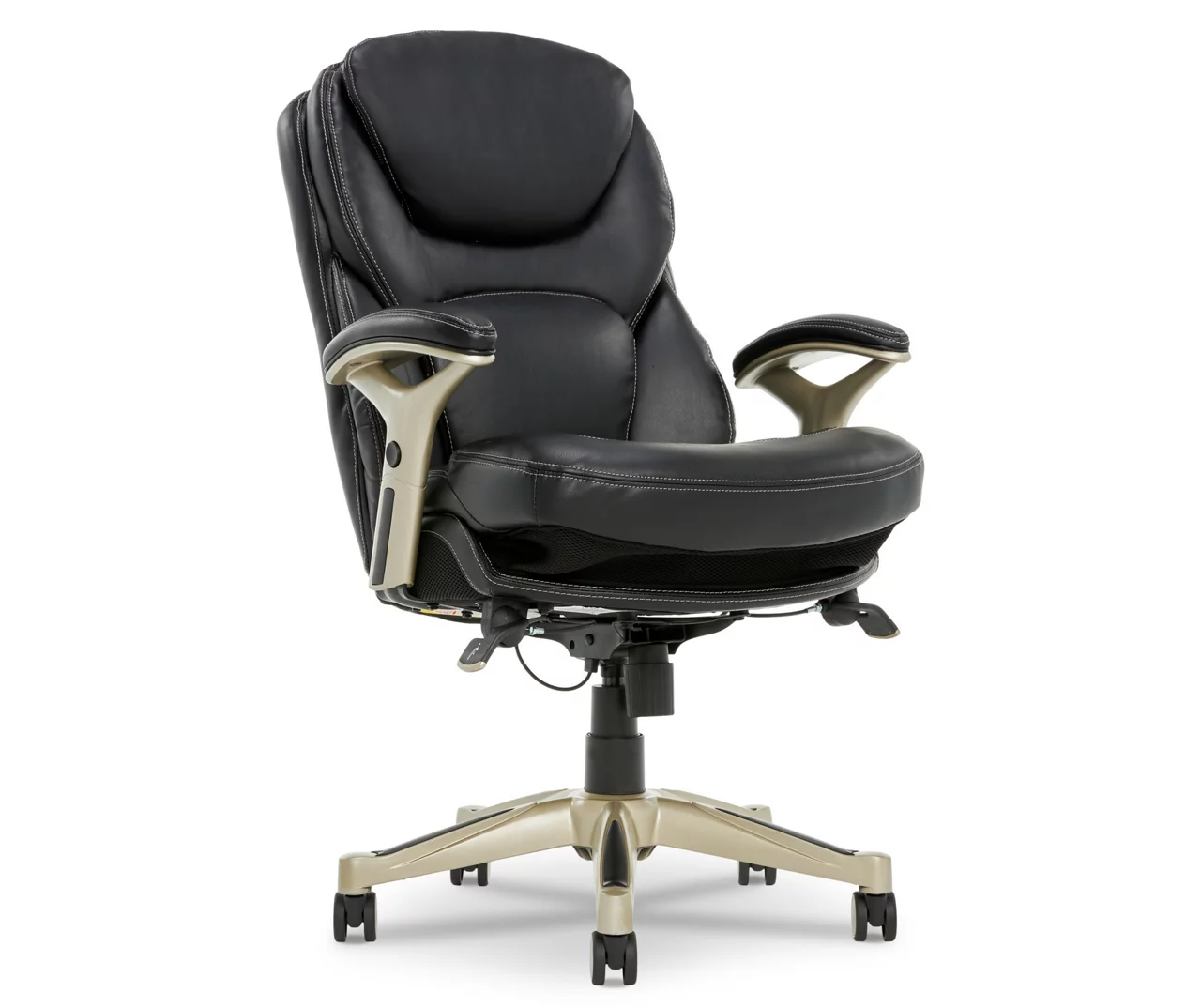 Claremont Black Bonded Leather Office Chair - Image 2