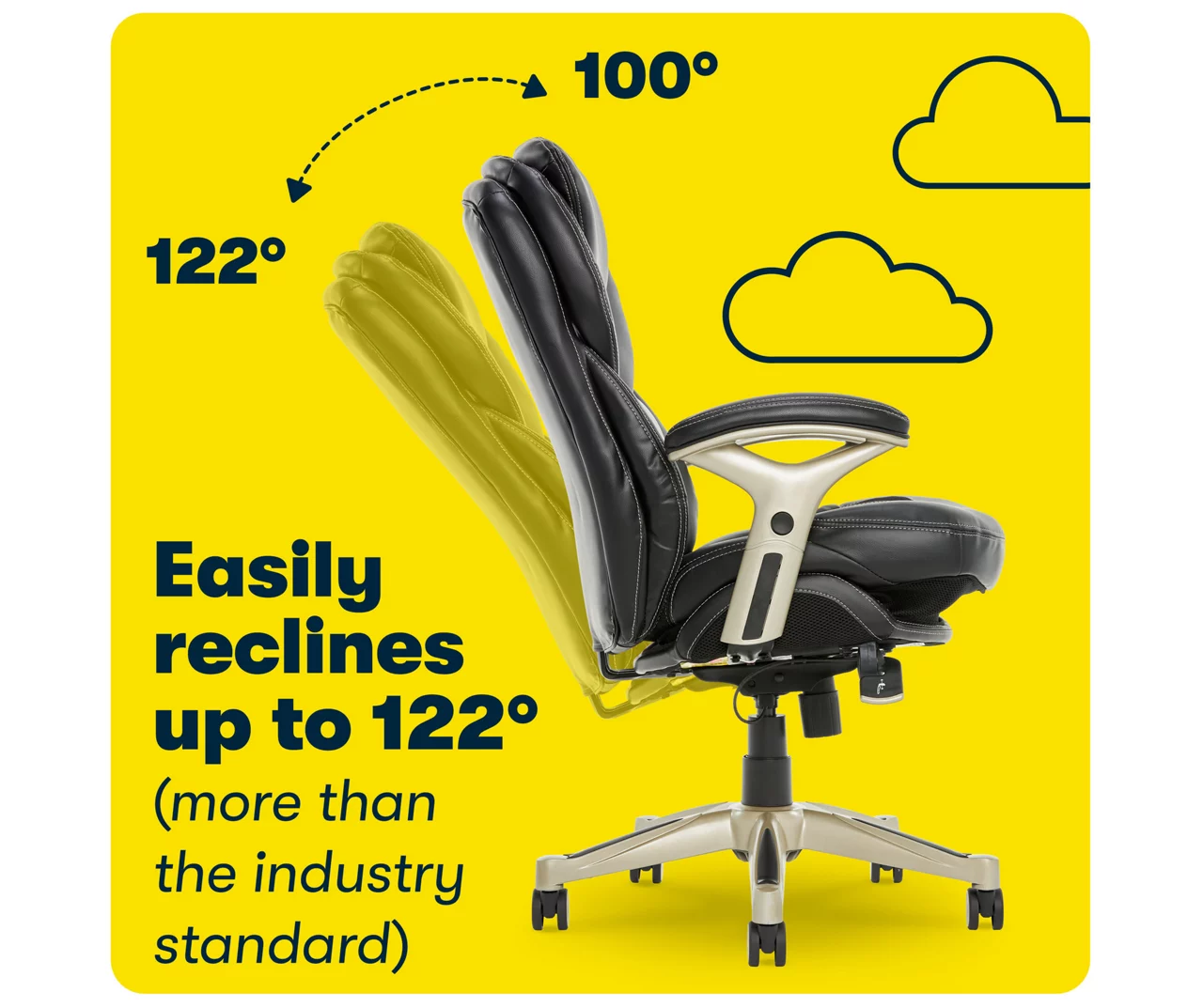 Claremont Black Bonded Leather Office Chair - Image 7