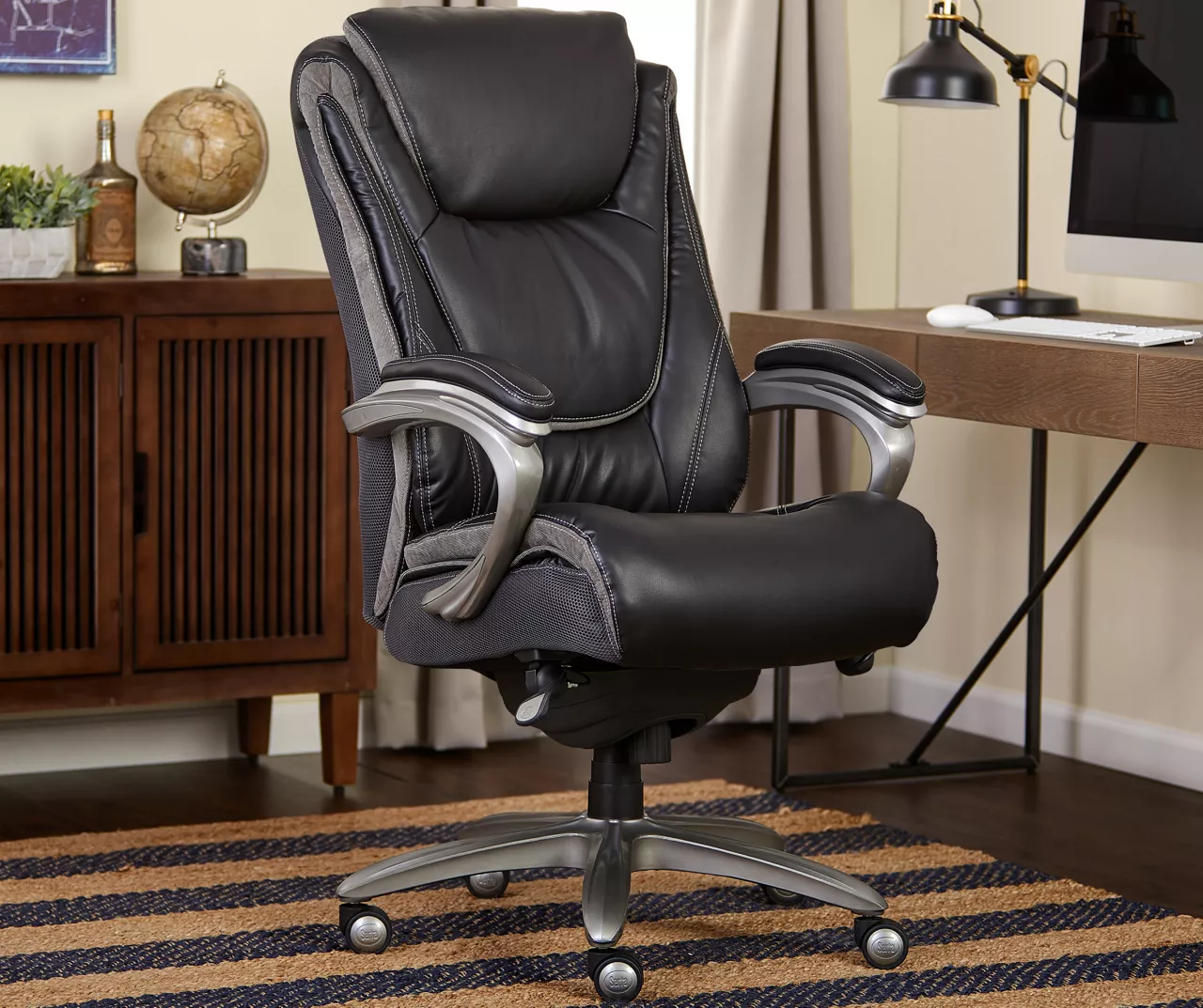 Baxter Black Big & Tall Bonded Leather Office Chair - Image 3