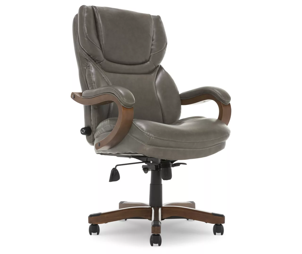 Conway Gray Big & Tall Bonded Leather Office Chair - Image 2