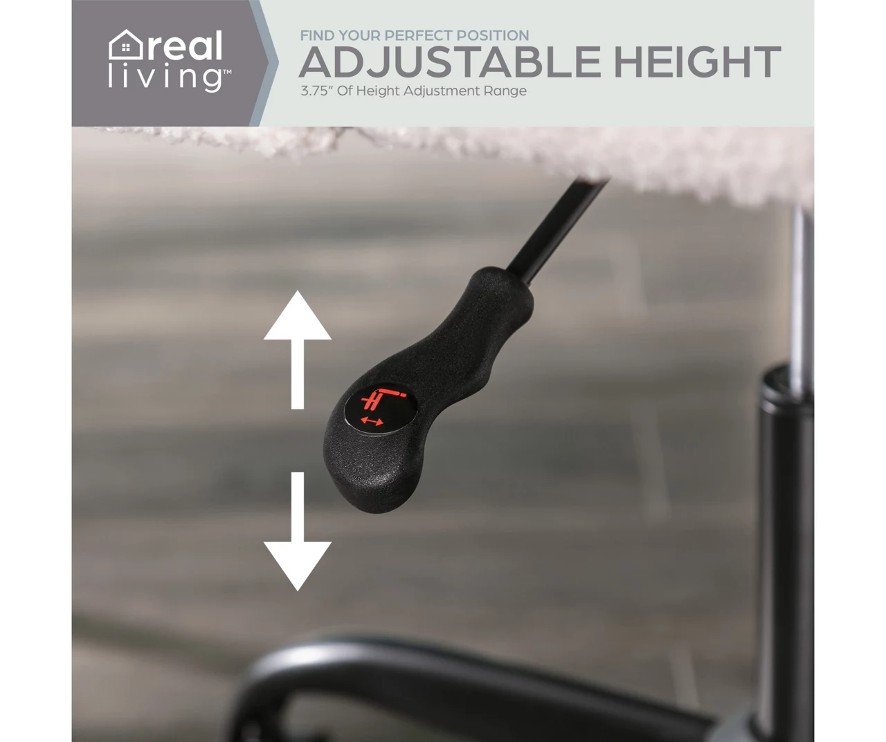 Cream Faux Wool Boucle Rolling Swivel Office Chair - Image 8