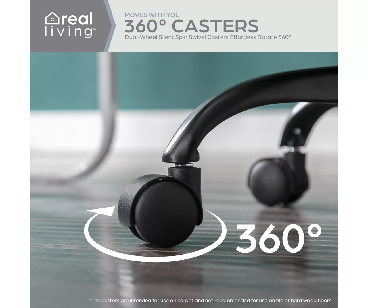 Cream Faux Wool Boucle Rolling Swivel Office Chair - Image 9