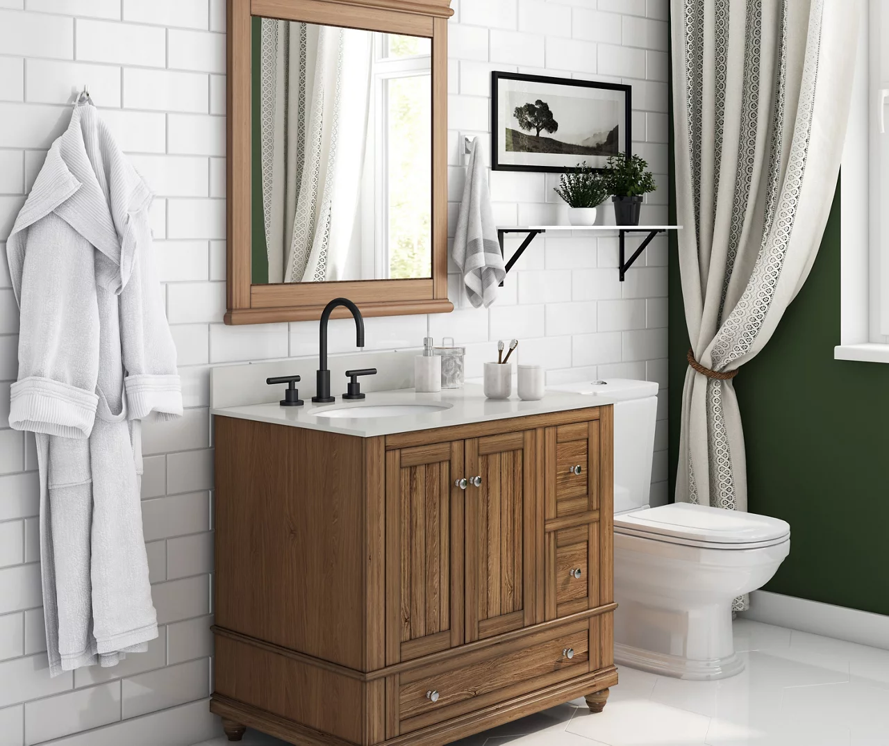 DHP Atwater Living Jazmyn Bathroom Vanity With White Sink - Image 11