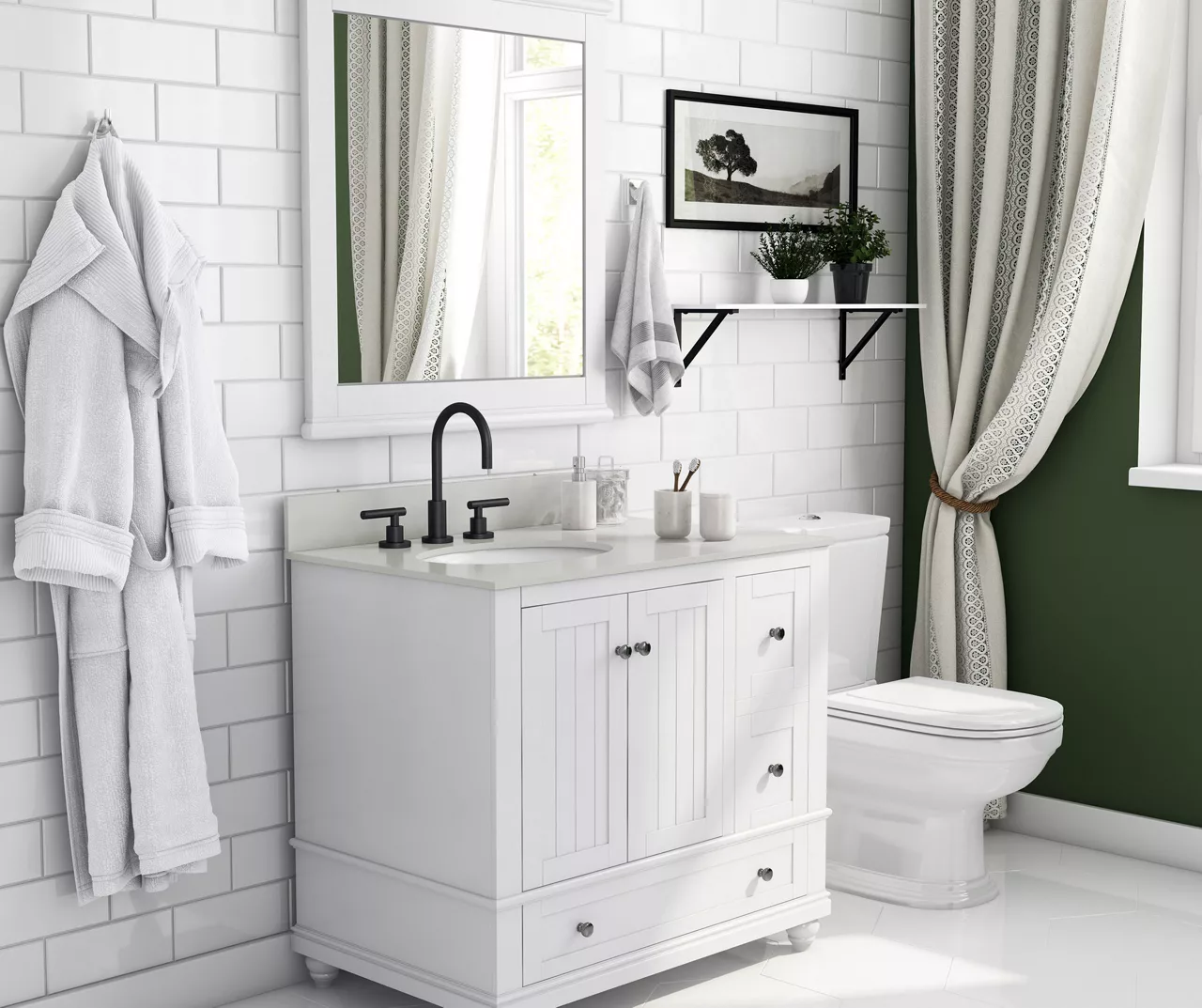 DHP Atwater Living Jazmyn Bathroom Vanity With White Sink - Image 16