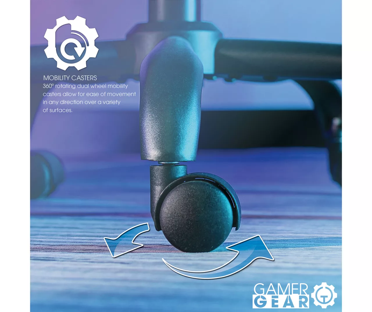 White & Black Faux Leather Gaming Chair - Image 6